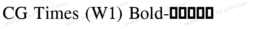 CG Times (W1) Bold字体转换